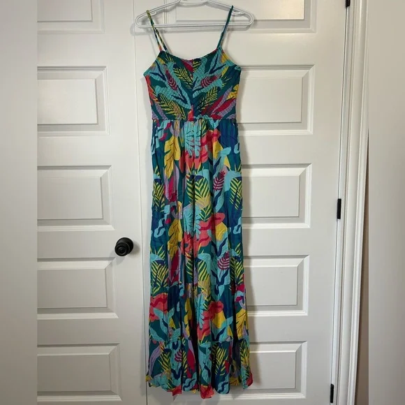 Buffalo David Bitton Multicolor Tropical Wide Leg Vacation Jumpsuit - Picture 6 of 10